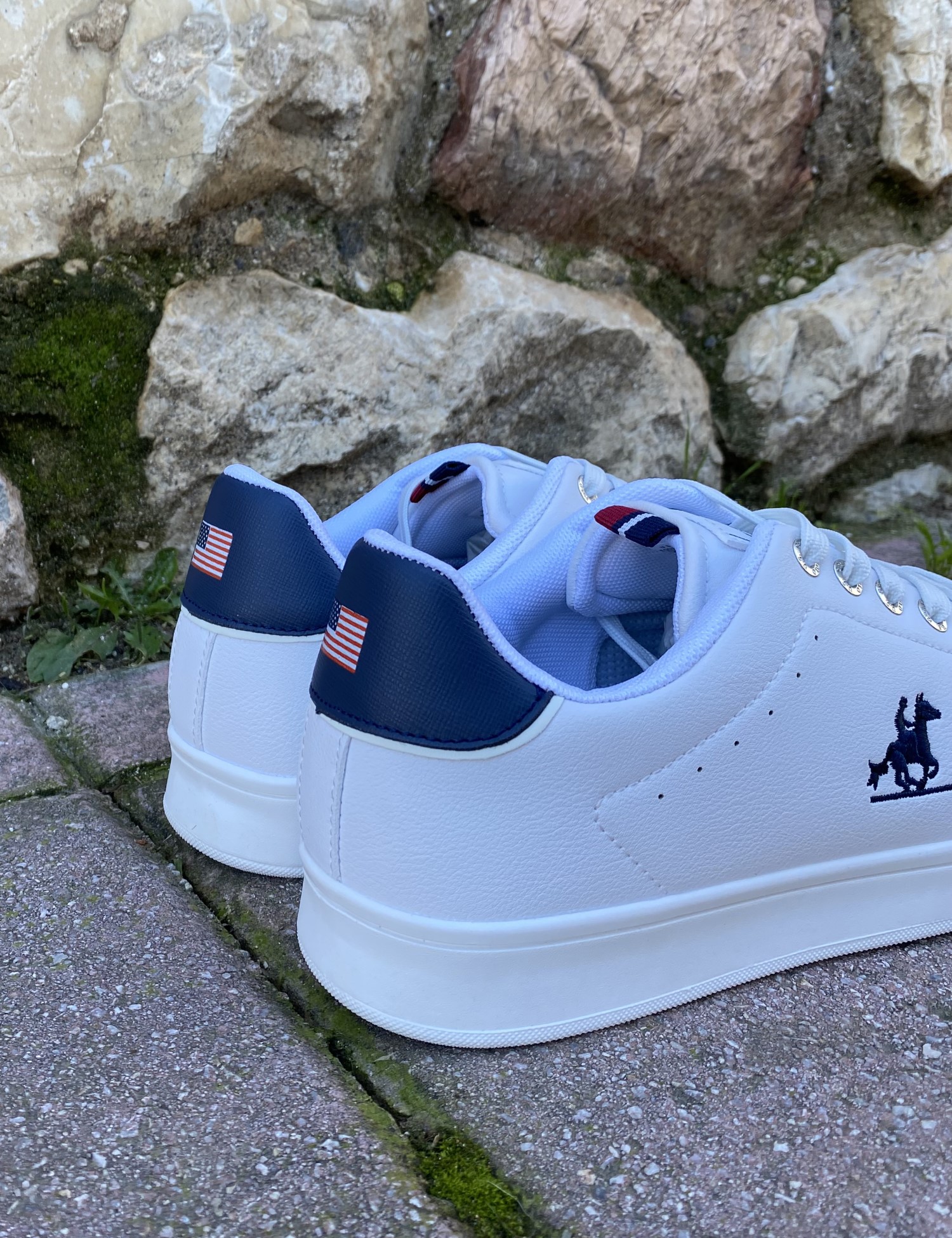 US GRAND POLO ανδρικά λευκά casual sneakers GPM524000 φωτογραφία